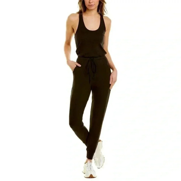 Commando Luxury Rib Racerback Jumpsuit in Black - Picture 1 of 7